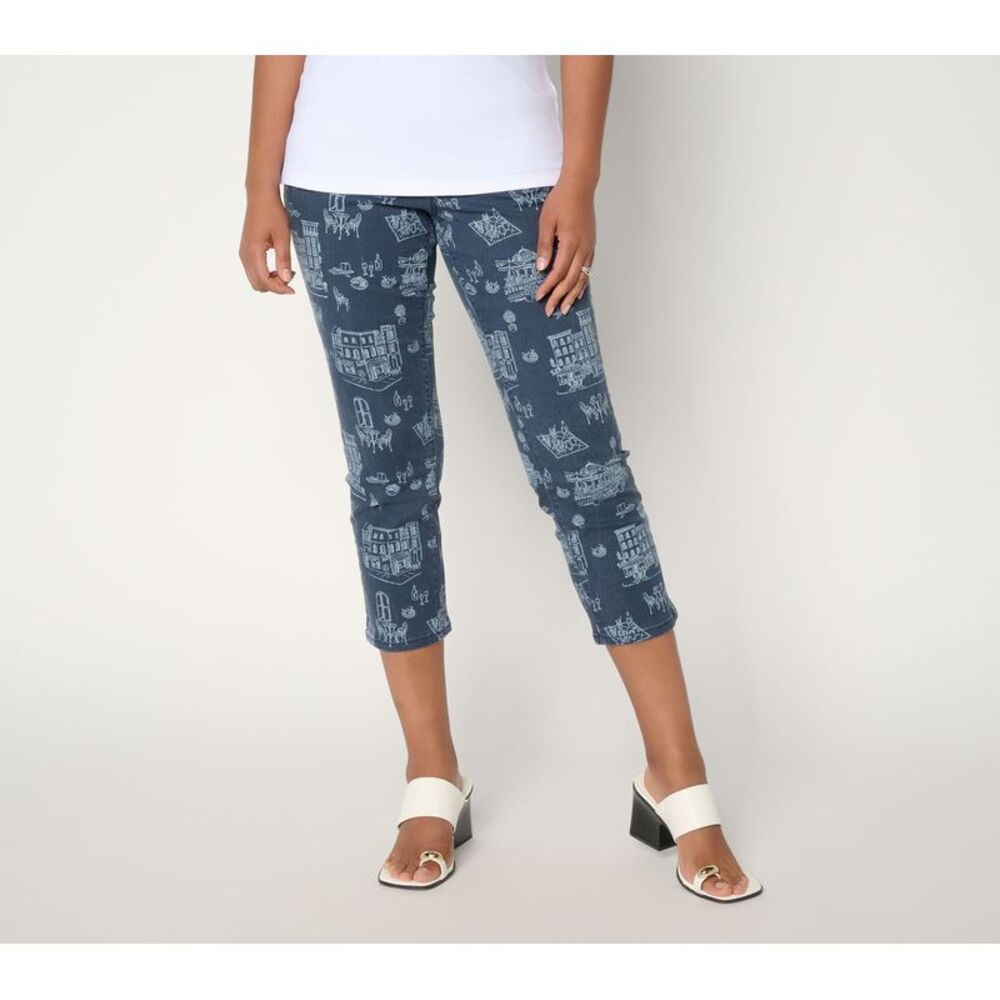 Belle by Kim Gravel Women's Pants Sz 26 TripleLuxe Twill TresChic! Blue